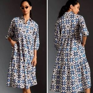 The Bettina Tiered Shirt Dress by Maeve